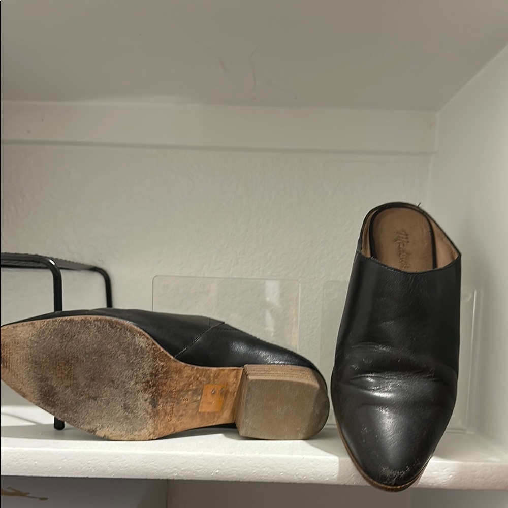 Madewell Black Leather Loafers Slip-On Shoes
